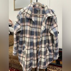 BJ’s Plaid Women's Jacket in Blue and Pink
